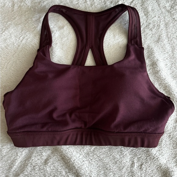 Athleta Ribbed Racerback Crisscross Sports Bra Size XS Cocoa Brown - Picture 8 of 14